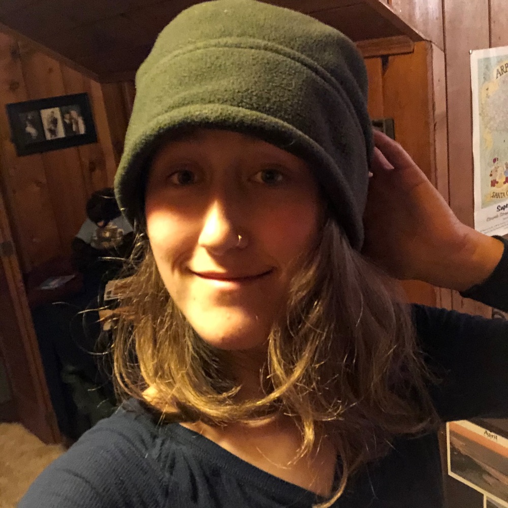 Green cloth hat